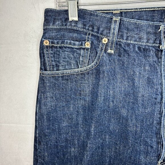 Levis 501 Jeans Regular Button Fly Straight Leg Denim Tag: 40x32 Actual: 38x30 - Picture 5 of 13